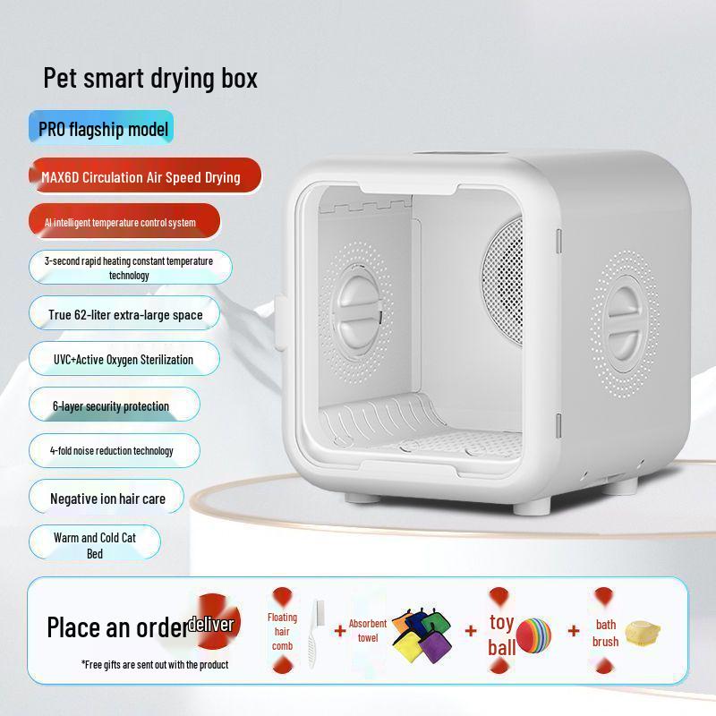 Automatic Pet Dryer: Silent Cat & Dog Bathing and Hair Drying Box