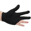 Unisex Snooker Billiard Cue Glove Pool Left Hand Open Three Finger Gloves(black)