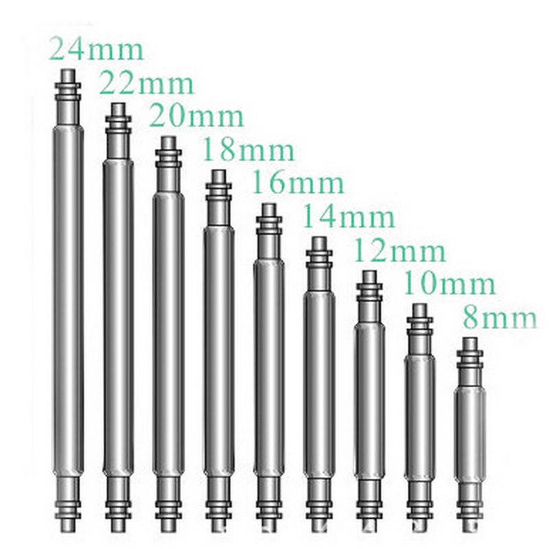 1,5 mm 1,8 mm átmérőjű rozsdamentes acél óra rugós patentek 10 db 20 db rugós szár összekötő csapok 16/17/18/19/20/22/23/24 Óra kiegészítő