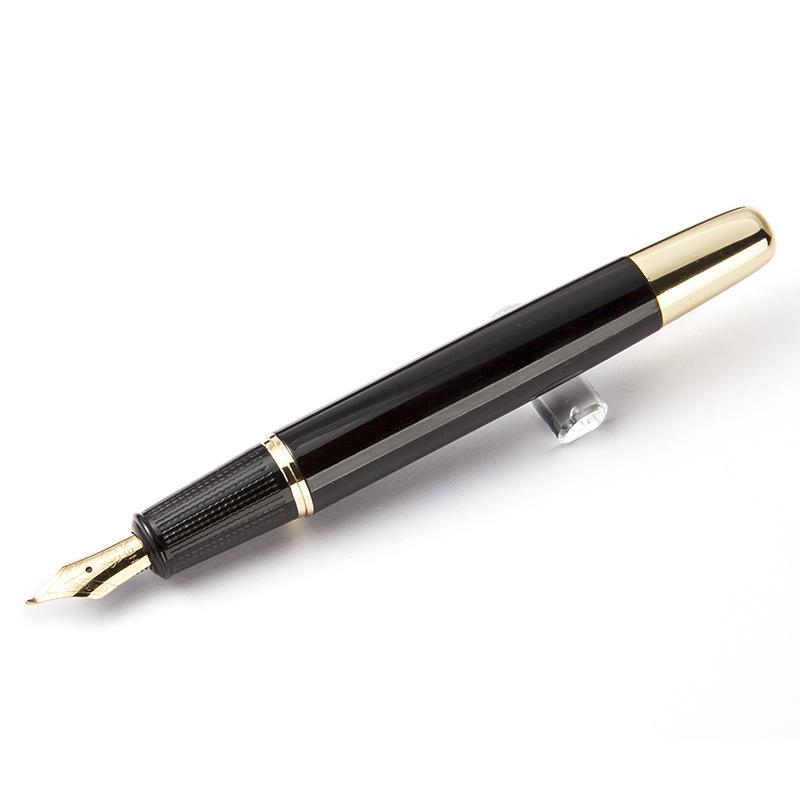 Hero 9018 Black Liya Calligraphy Pen - Exquisite Stainless Steel Metal for Business & Art Writing
