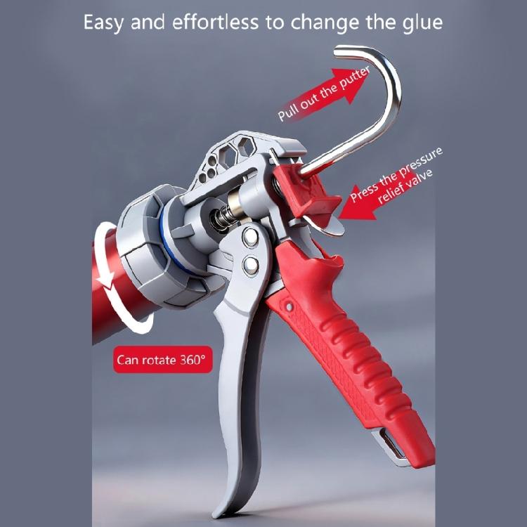 Labor Saving Caulking Applicator with Automatic Cut Off Mechanism bidirectional Use round Bagged Adhesive Ready Strong Construction 660g Weight