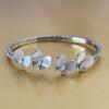 Natural Shell Zircon Butterfly Light Luxurious High-end Jewelry Open Bracelet for Women