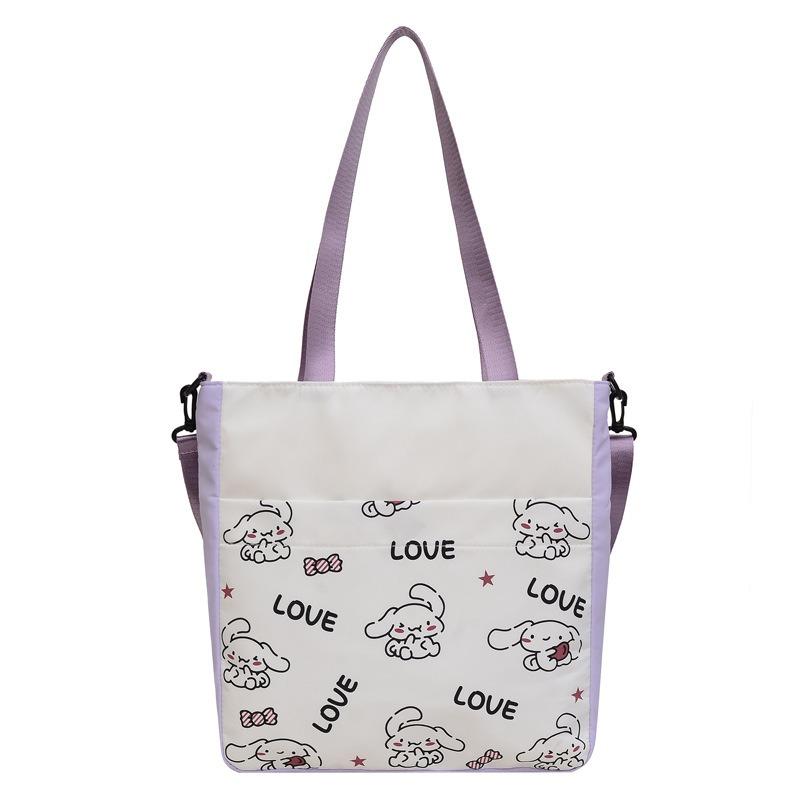 Student tutoring bag, new shoulder bag, fashionable and sweet contrasting color, large-capacity messenger bag.