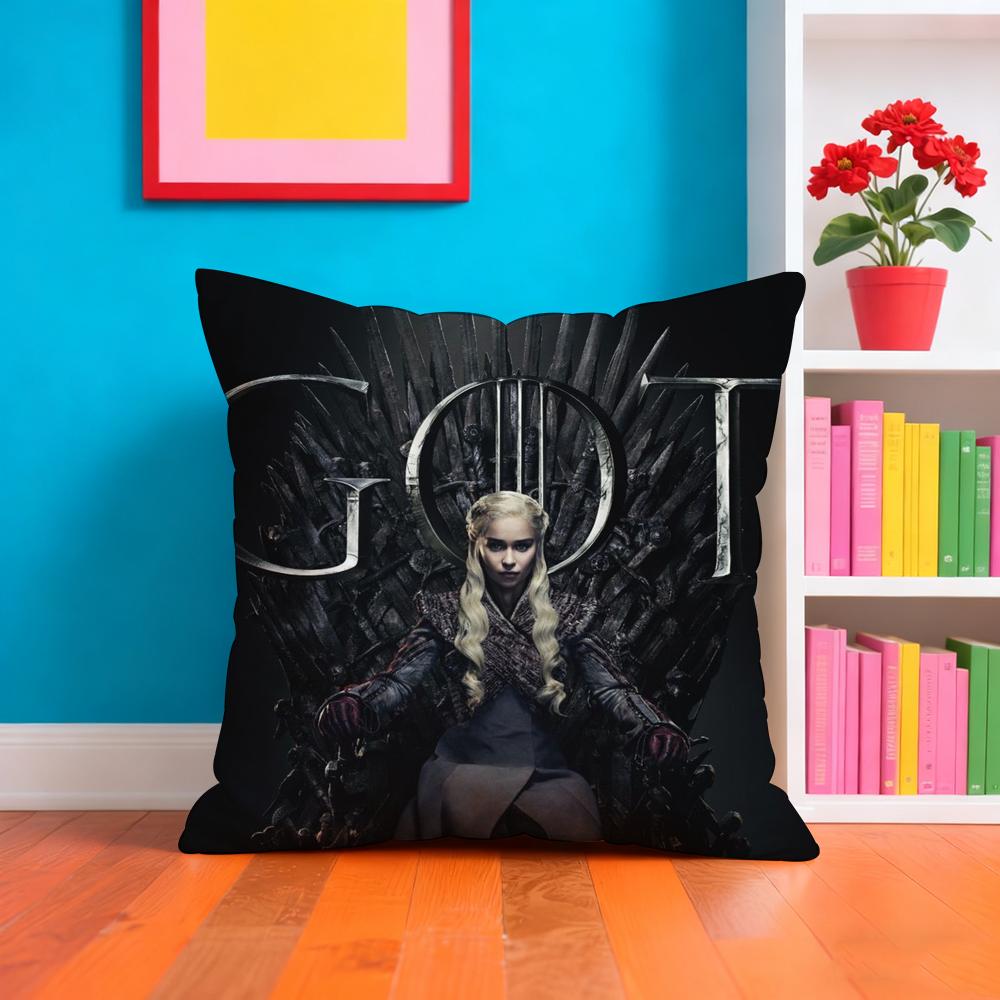 TV-G-GamES Of T-ThroneS Kissenbezug Plüschstoff Weich Beidseitig bedruckt Sofa Warm Winter Zuhause Geschenk Kissenbezug