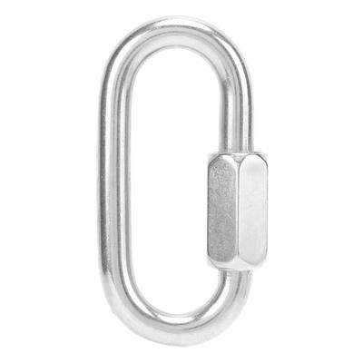 Locking Carabiner Stainless Steel Chain Connector O Shape Quick Link for Carabiner Outdoor