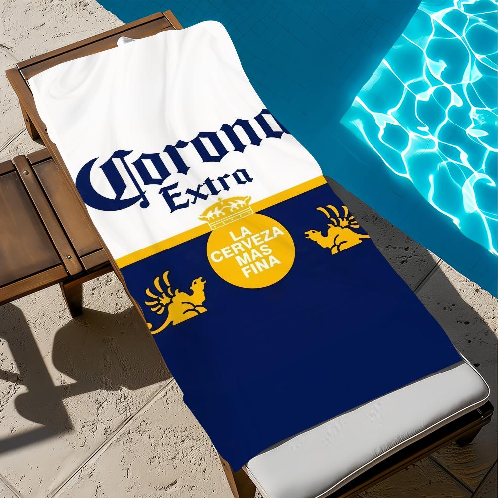 C-corona Towel Beach Quick Dry Soft Pool E-extra Beer Towels Gift for Travel Gym Shower Camping sports