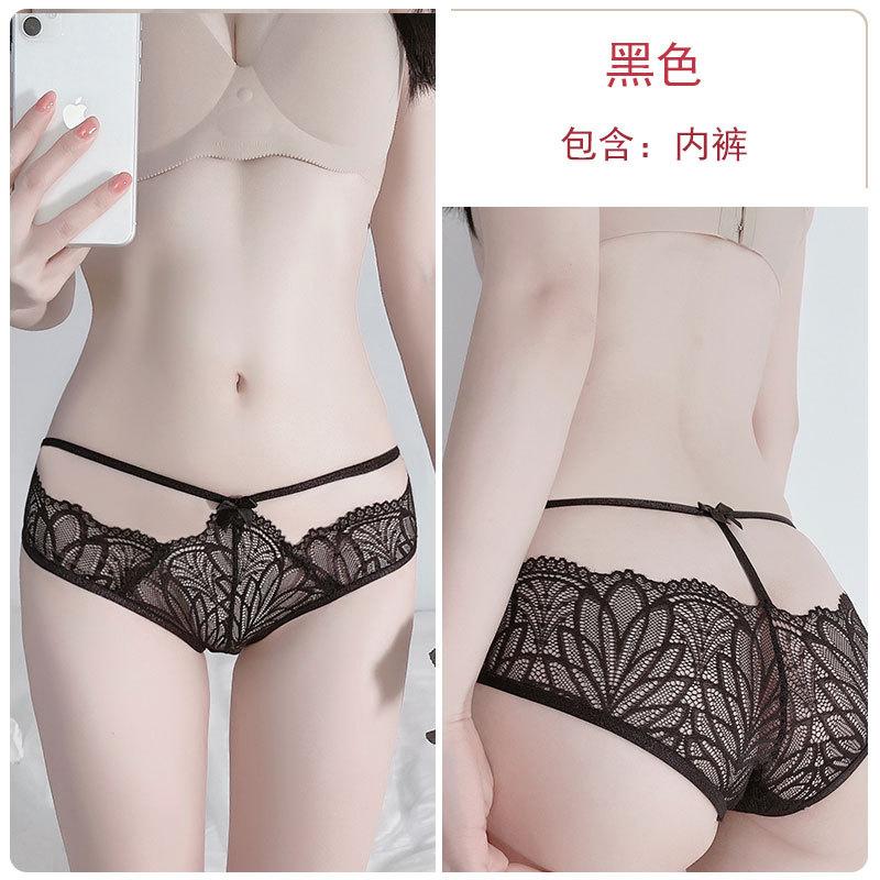 Women's Lace Sheer Bow Low Rise Briefs for Spring Summer