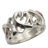 Used TIFFANY&Co. Ring Triple Rubbing Heart EU#48 Silver925 4.9g Silver Paloma Picasso