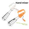 Stainless Steel Handheld Manual Egg Beater With Splash Guard For Home Baking And Cooking