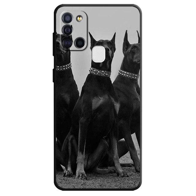 Silikontelefondeksel for Samsung Galaxy A03 Core A04 A03s A04s A20e A02s A10s A40 A10 A50 A70 A02 A01 Animal Doberman Dog Cover