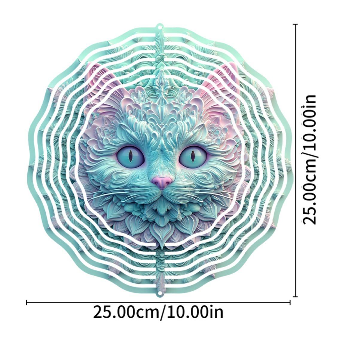 

Outdoor Metal Wind Chime 25.4 cm Double Sided Colorful Rotating Hook Wind Powered Decor for Patio Yard Garden Birthday Gift