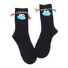 Funny Face Socks Cartoon Crew Socks with Colorful Braids Sausage Lips Cute Silly Socks for Women Girls Birthday Festive Gifts