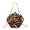 2025 Luxury Women Acrylic 3D Rose Flower Evening Bag Brand Pearl Handle Bridal Banquet Clutch Bag Wedding Handbags Crossbody Bag