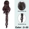 Treccia di Capelli Lunghi Sintetici Coda di Cavallo Chignon Trecce Boxe Parrucca Clip a Pinza Mezza Coda Estensione Ondulazione ad Acqua per Uso Femminile