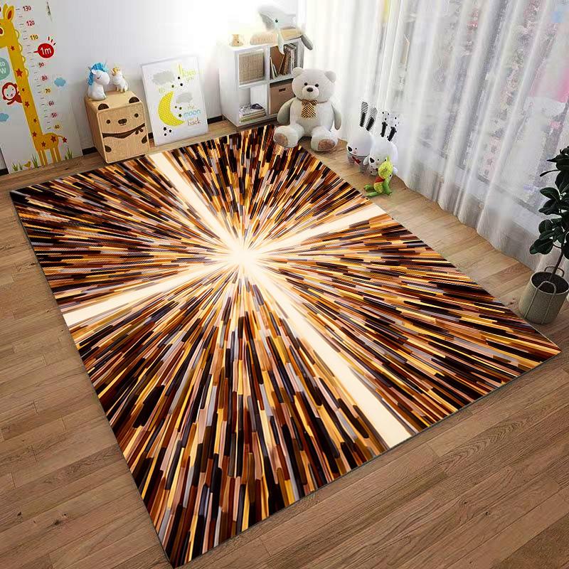 Abstract Radiant Light Burst Pattern Area Rug for Home Decor Suitable for use as an anti-slip for living room bedroom sofas