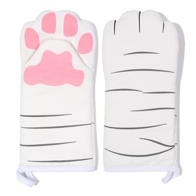 Backen Hitzebeständig Verbrühschutz Isolierhandschuhe Katzenpfoten Cartoon Tier Ofenhandschuhe