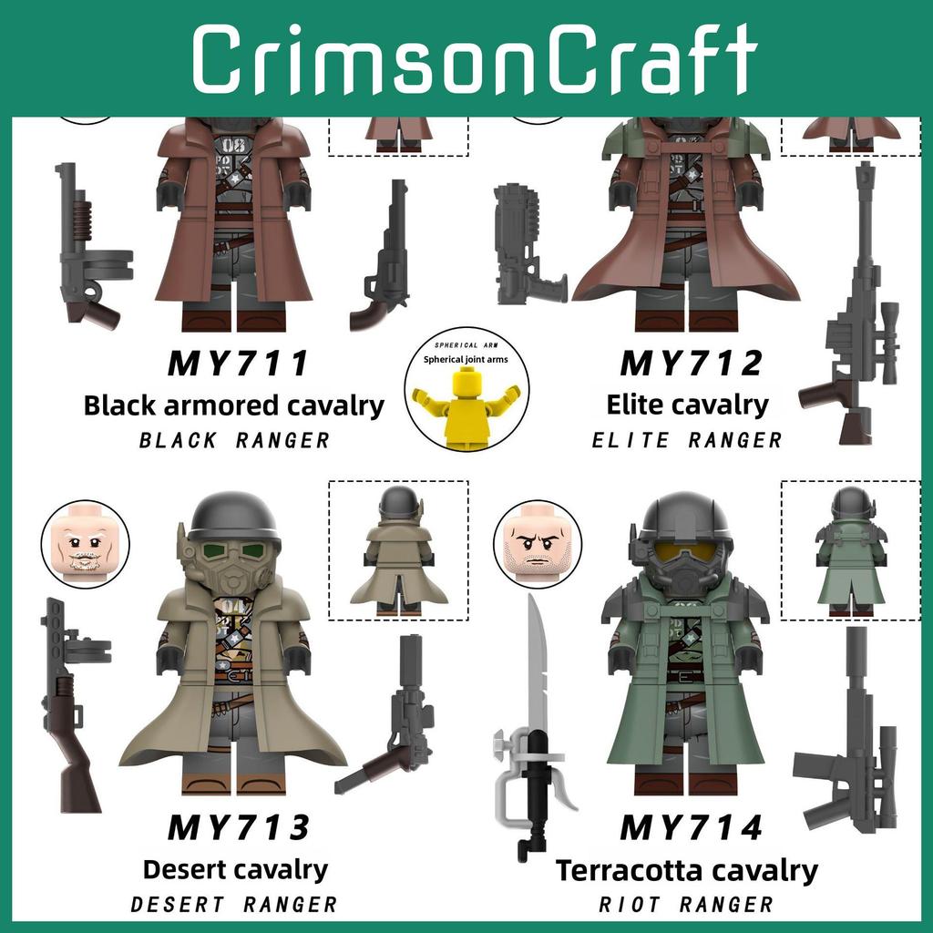 Building Cavalry Assembled Blocks Children Toys Ornaments With Joints Movable