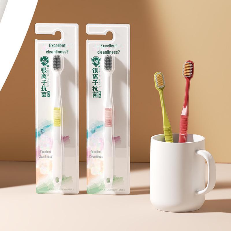 Brosse à dents pour adulte Youjie Youjing Silver Ion avec tête de brosse large pour un nettoyage rapide