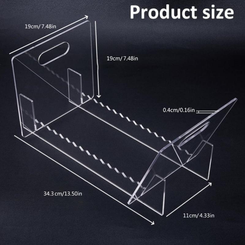 Elegant Album Display Shelf, Clear Acrylic Storage Stand Home Accessory with Solid Acrylic Base Desktop Record Organizes