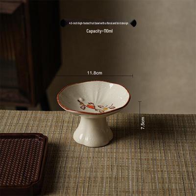 Chinesische Keramik Servierplatte mit hohem Fuß