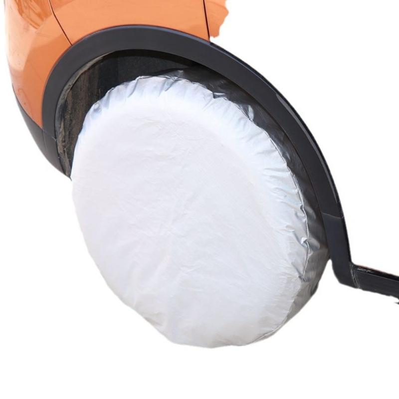 4PCS Silver Wheel Covers Shield Suitable For SUV Truck Campers Vehicles 21-32 Inch Tires Waterproof UV Resistant Design