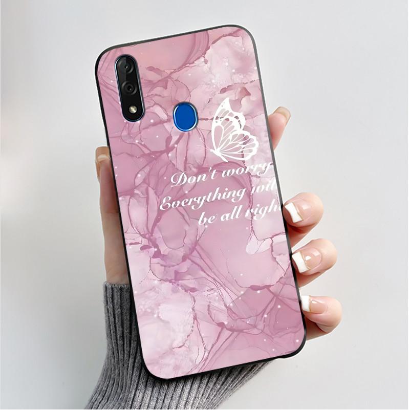 Printing Pattern Case For ZTE Blade V10 Fundas Shockproof Coque Capa Soft Silicone Black Shell Cover Cute Flower Cartoon Casing