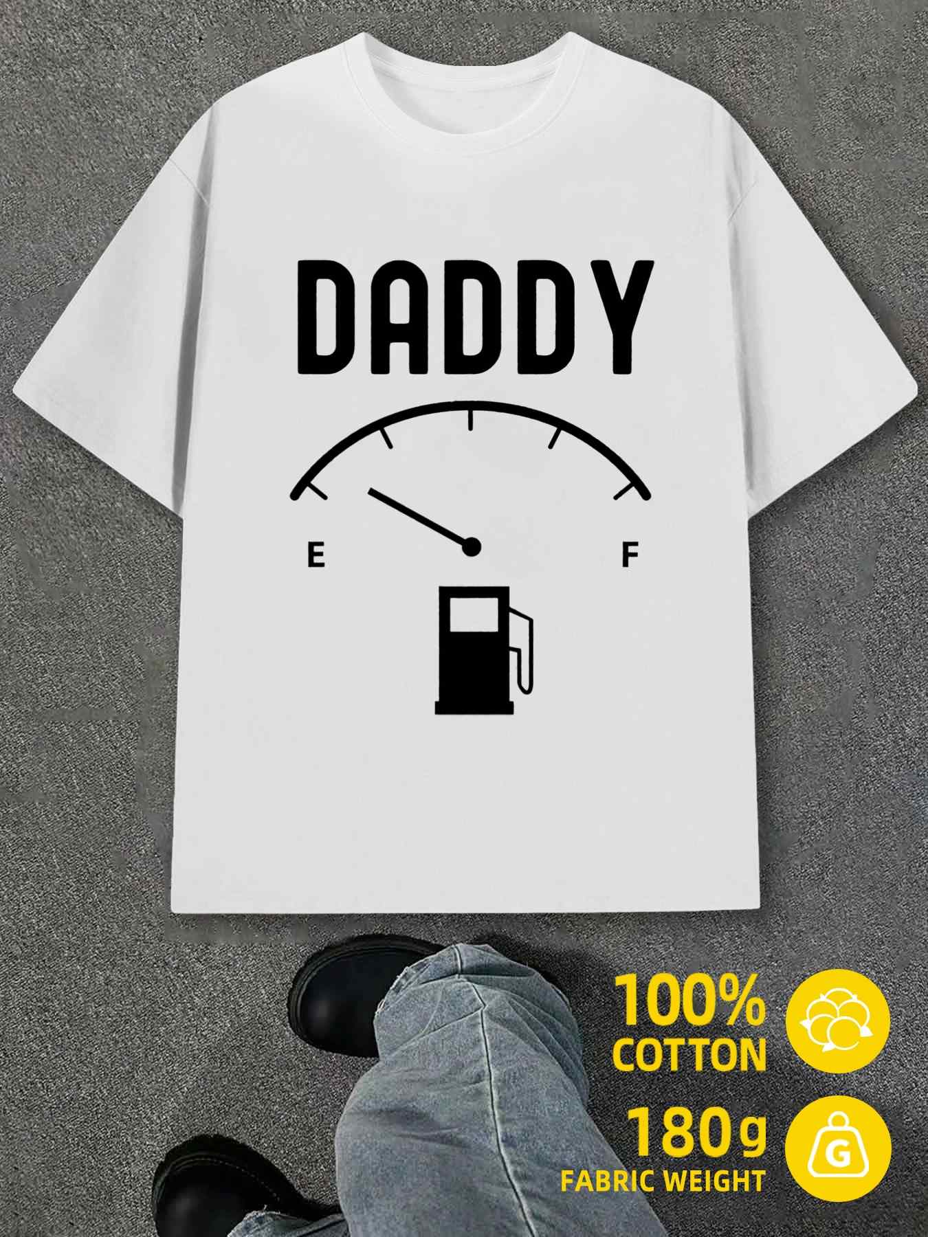 T-Shirt Y2K Daddy Fuel Gauge 1pc White 3XL
