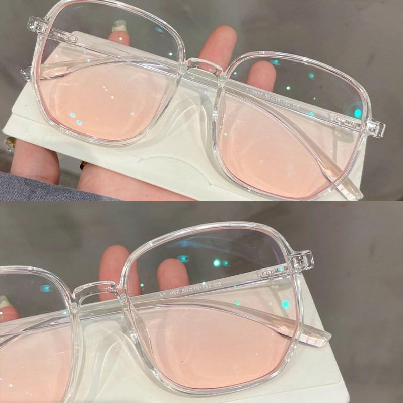 Korean Style Simple Temperament Gradient Sunglasses Pink Powder Blusher Glasses Women  Blue Light Blocking Glasses