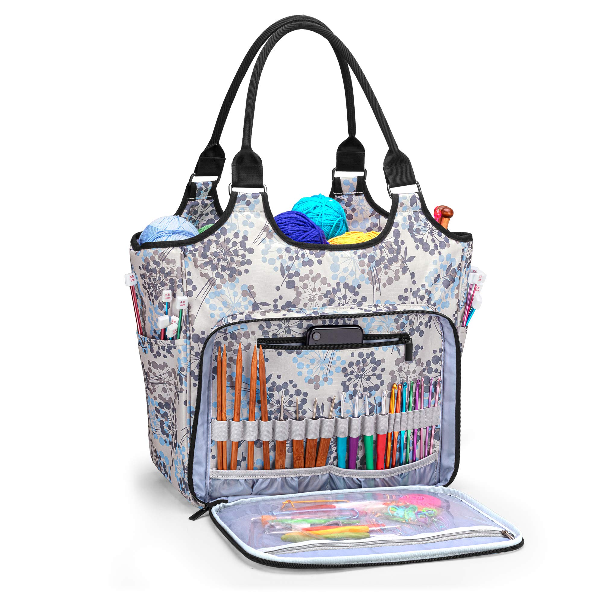 

Сумка-тоут для вязания Yarwo, Хранение пряжи, Вязание крючком, Вязание спицами, Сумка для хранения «Все в одном», Сумка, Спицы, Крючки, Принадлежности, (Одуванчик)