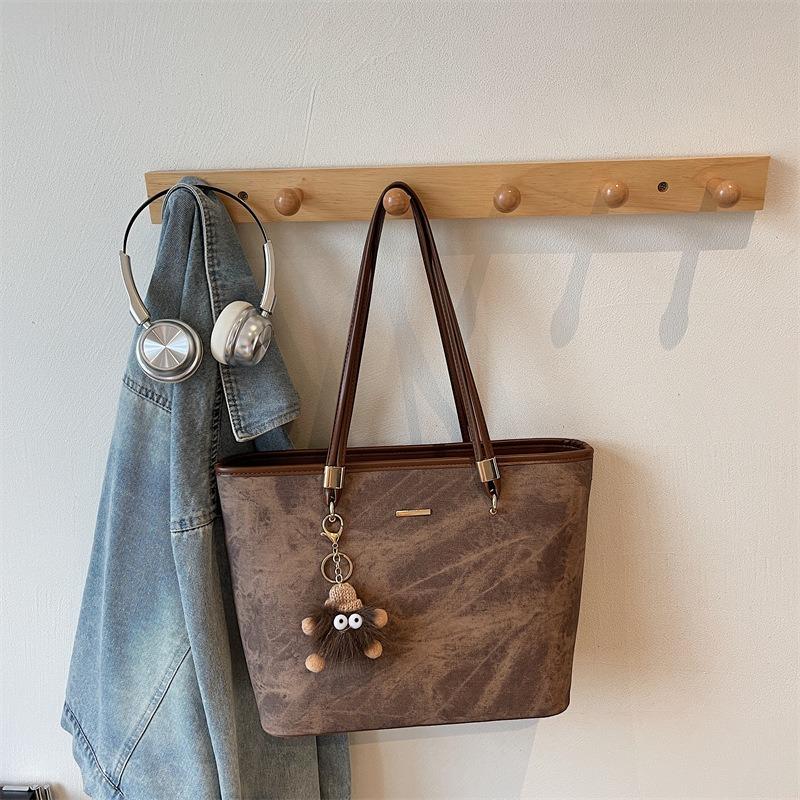 Autumn New College Students Class Commute Tote Bag Fashion Casual Shoulder Bag Large Capacity Portable Underarm Bag Women