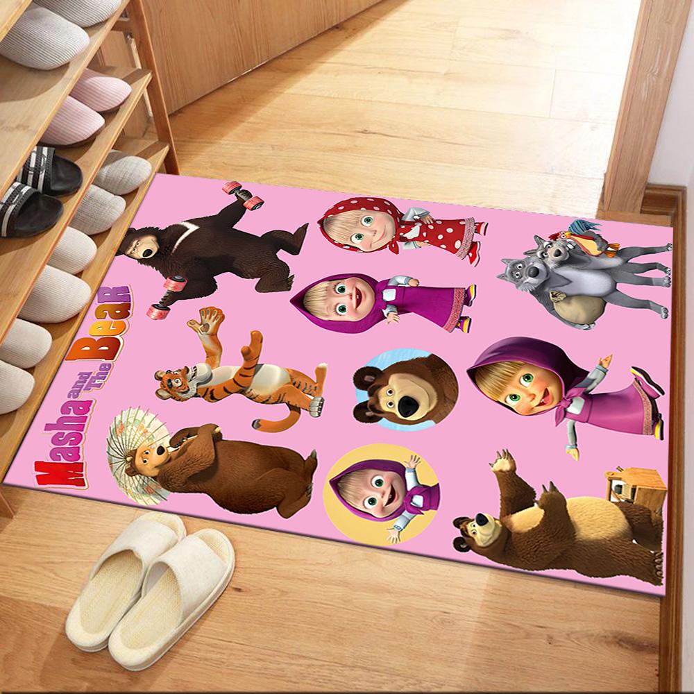 Masha Bear Carpet Design for Bedrooms Outdoor Foyer Decorate Room Antislip Carpet Office Home Decor Perfect Gift for Friends & Family