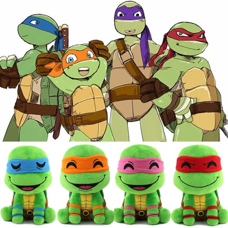 Cute Ninja Turtle Plush Toy Soft Stuffed Animal For Kids Cartoon Style Turtle Figure