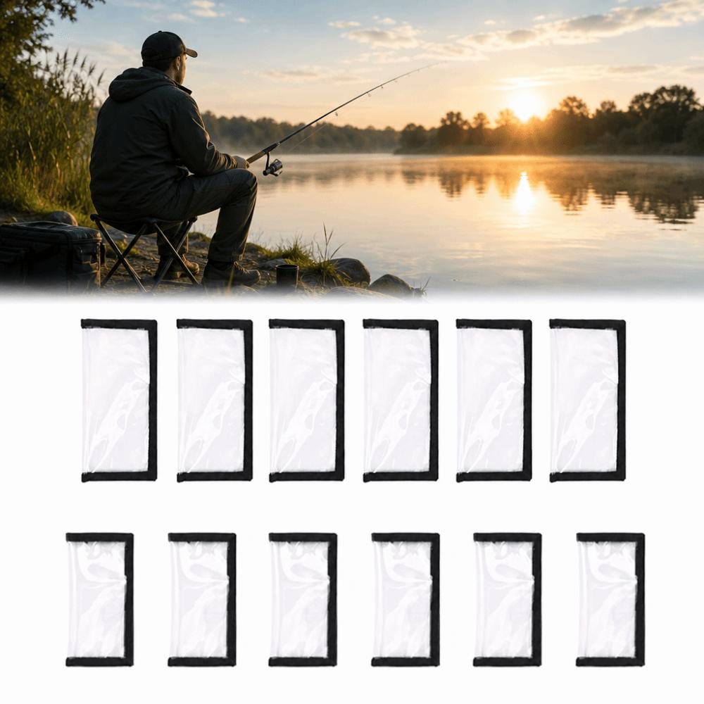 12PCS Water-Resistance Bait Storage Protector Clear Fishing Bait Wraps  Saltwater Fishing
