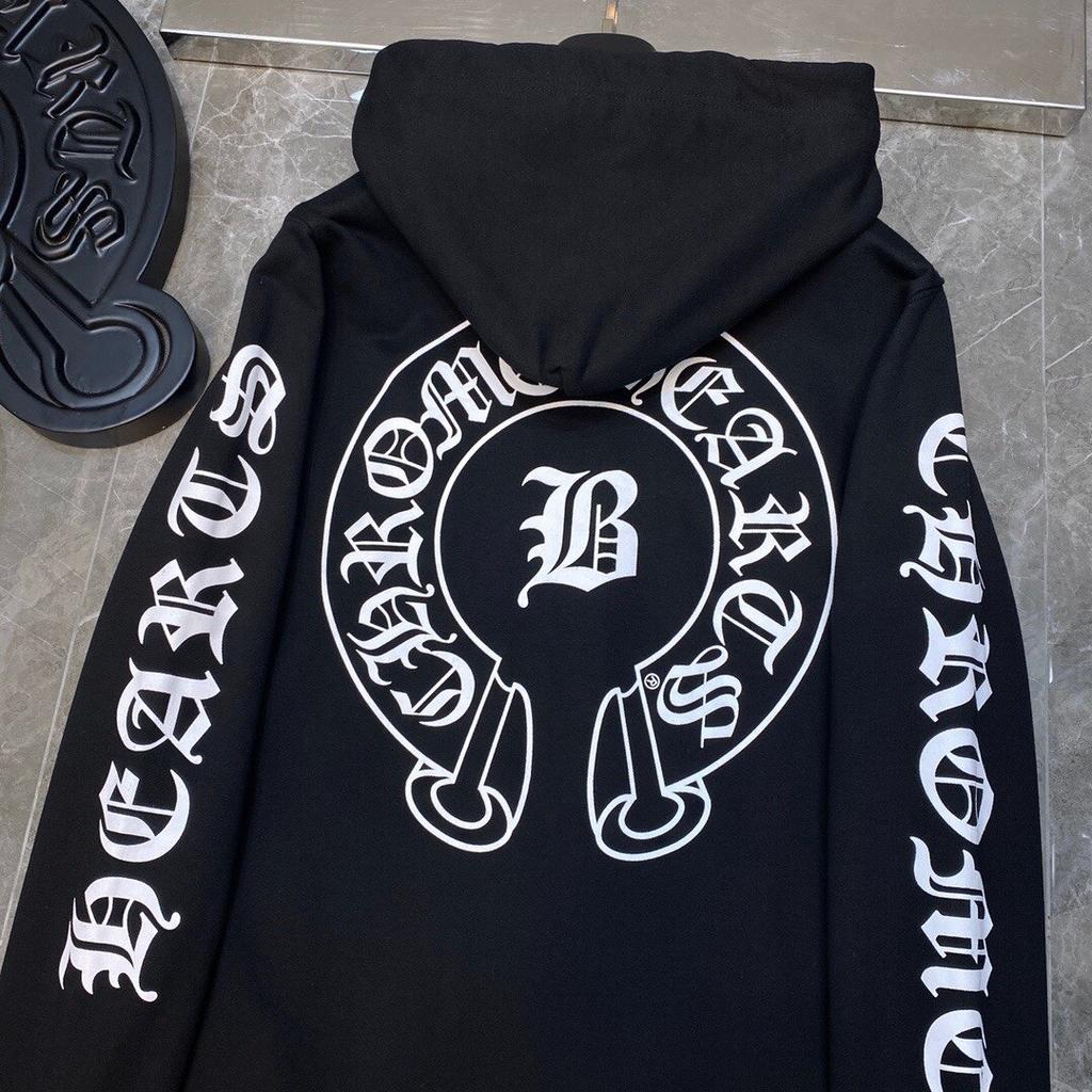 8081 CHROME HEARTS 2025 Nová jarná a jesenná nadrozmerná tenká mikina s kapucňou s logom v klasickom štýle pre páry