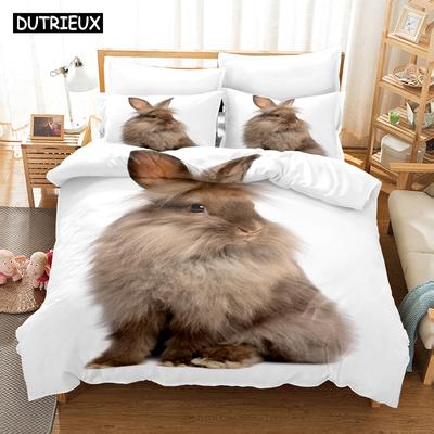 3D The Rabbit 2 Bedding Sets Duvet Cover Set With Pillowcase Twin Full Queen King Bedclothes Bed Linen