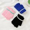 Ciepłe rękawiczki z półpalcem dla dzieci Pisanie żakardowe rękawiczki z dzianiny dla zimowych studentów Dzieci Chłopcy Dziewczęta Ciepłe rękawiczki