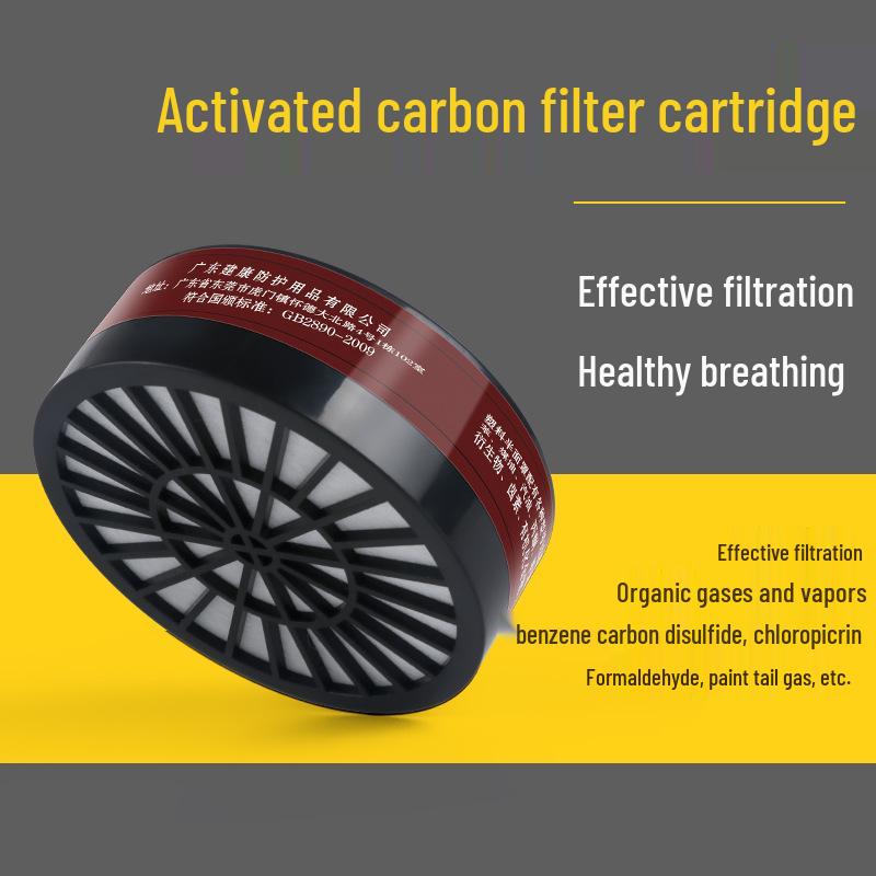 8200 Silicone Gas Mask with Activated Carbon for Spray Paint, Pesticides, Chemicals, and Dust Protection.