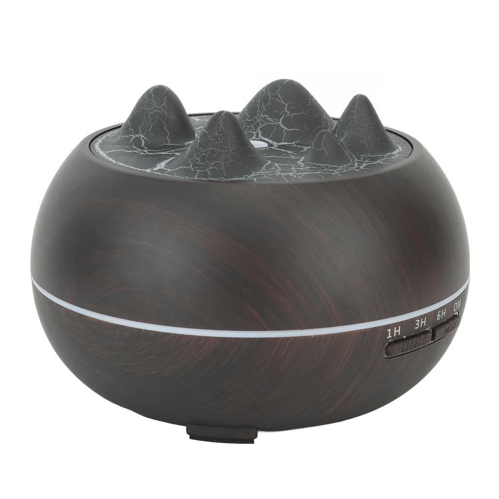 Flaming Mountain Humidifier Mini Essential Oil Diffuser Aromatherapy Machine for Office  Black Grain