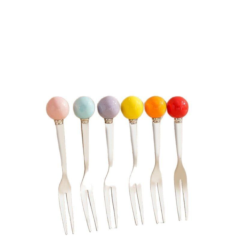 Fruit Fork, Safe, Household Set, Small Fork, Stainless Steel 304, Cute, High-end, Children's Storage, Light Luxury