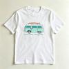 Camp More Worry Less Retro Surf Van Lässiges Grafik-T-Shirt Strand Camping Liebhaber Geschenk T-Shirt Sommer-Vibe Abenteuer Lässiges Hemd