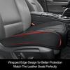 1 Pack Leather Front Car Seat Covers   Bottom Car Seat Covers Fully Wrapped  Non Slip and Waterproof  Fits Most Vehicles Black