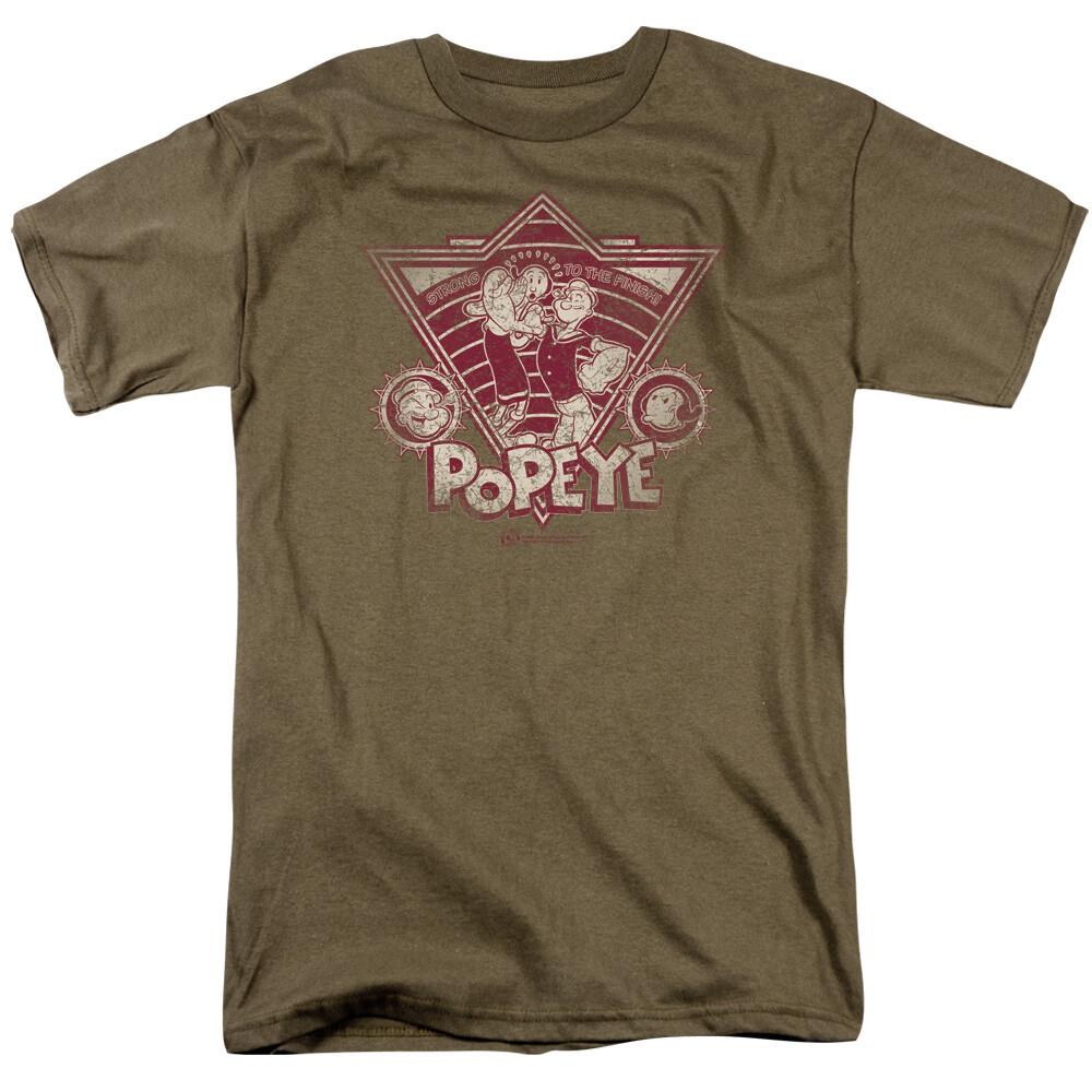 Popeye Strong To The Finish Line T Shirt Mens Licensed IDW Comic Safari Green XXXL
