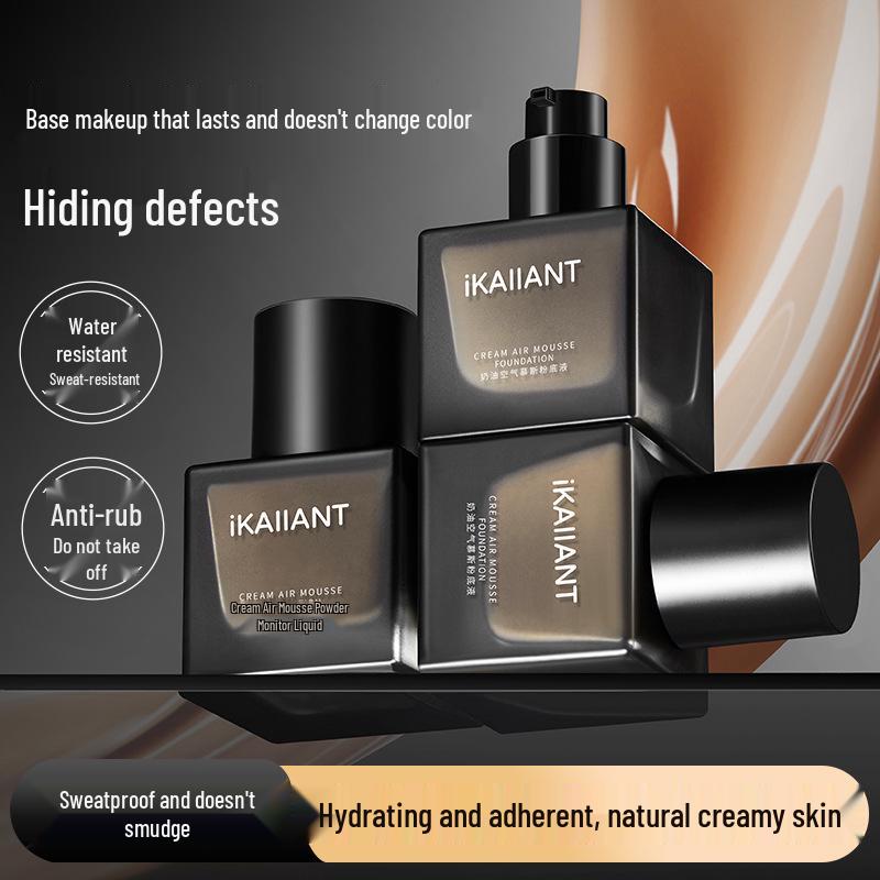 Kelandai Flawless Matte Mousse Foundation for Dry & Oily Skin - Long-Lasting, Brightening Makeup Base.