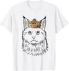 Maine Coon Cat Wearing Crown T-Shirt