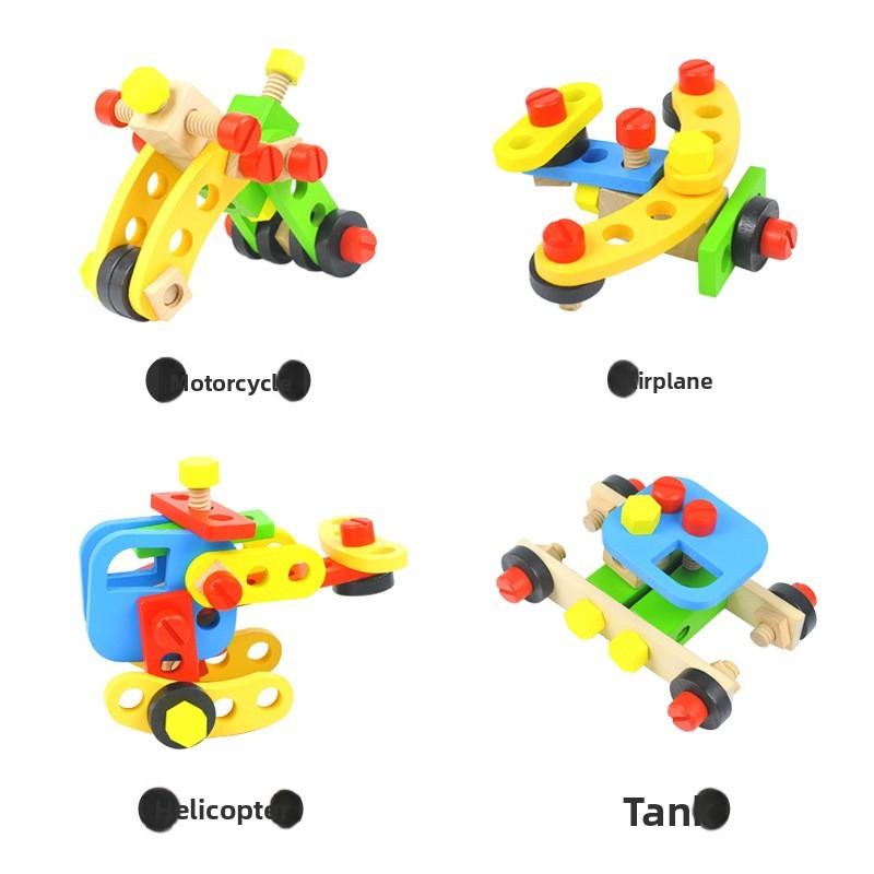 Wooden Toolbox Repair Disassembly Assembly Building Blocks Children Toys Puzzle