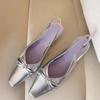 Fashion One-word Buckle Baotou Sandals Summer Outing 2025 New High-end Square-toe Rear Empty Single Women's Shoes