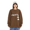 Li Ning Schriftzug Rundhals-Pullover Sweatshirt Unisex Sweatshirt Erdfarben AWDT693-3