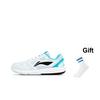 New LiNing Feather The Flash 1.0 Slip Resistant Low Top Badminton Shoes Unisex Cloud Porcelain Blue Black AYTT035-2