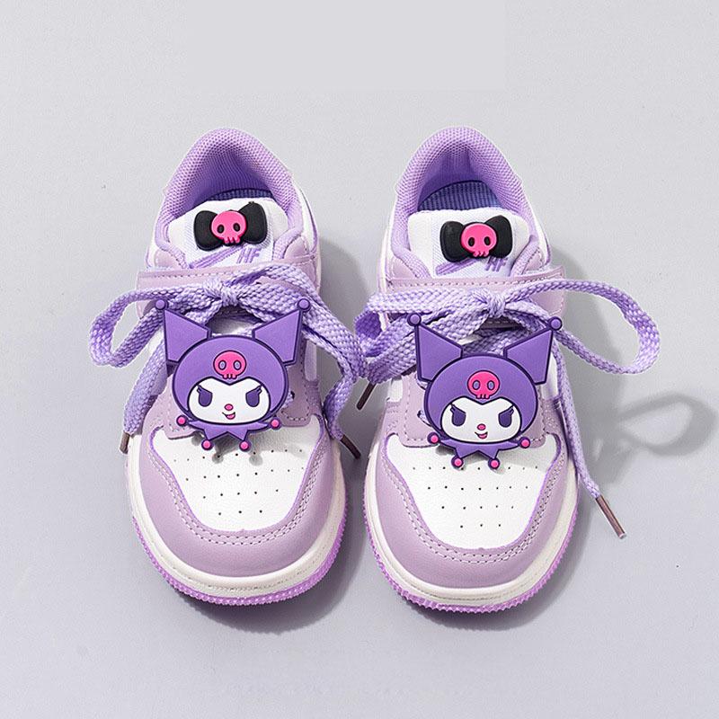 Sanrio Kuromi Children s Casual Shoes Girls Cute Cartoon Comfortable Board Shoes Breathable Non Slip Running Shoes Sneakers 27 (insole 16.5cm)