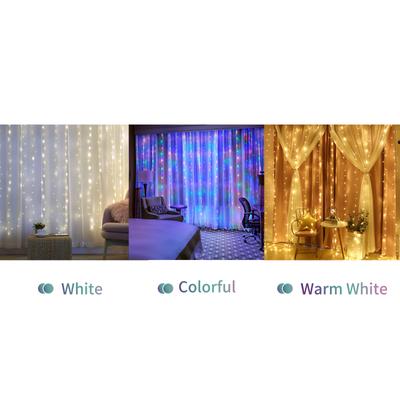 10 X 10FT 300LEDs Curtain String Lights Curtain Fairy Lights Christmas Decorative Hanging Lights Copper Wire Waterfall
